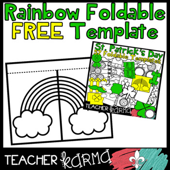 Preview of Rainbow - St. Patrick's Day Foldable - Flip Book Template FREEBIE