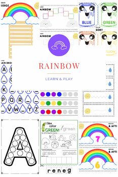 Preview of Rainbow| St. Patrick's Day| Preschool| Kindergarten| Centers| Learn & Play