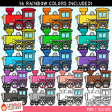 Rainbow Steam Train Clip Art