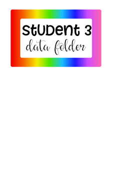 Preview of Rainbow Student Data File Folder Labels