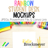 Rainbow Student Desk Mockups