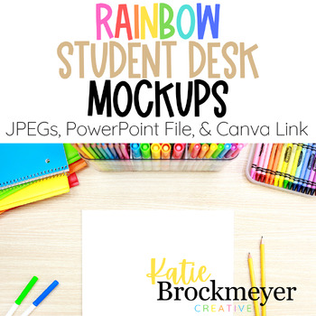 Preview of Rainbow Student Desk Mockups