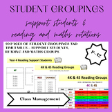 Rainbow Student Groupings - Reading and Maths Rotations - 