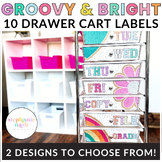 Varsity Patch Letters 10 Drawer Cart Labels | Days of the 