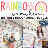 Rainbow Classroom Decor Bundle | Bright Classroom Theme & 