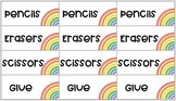 Rainbow Table Bin Labels, Editable