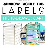 Rainbow Tactile Tub Labels | Morning Bin Labels | Editable Labels