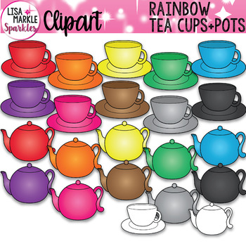 rainbow tea set