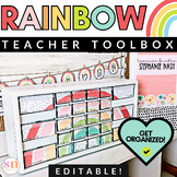 Rainbow Classroom Decor | Teacher Toolbox Labels | Classro