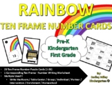 Rainbow Ten Frame Number Card Activity - St. Patrick's Day