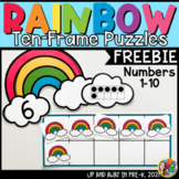 Rainbow Ten-Frame Puzzles - Freebie - St. Patrick's Day Ma