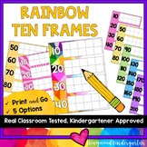Rainbow Ten Frames for Calendar Math & Counting Days of Sc