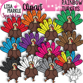 Thanksgiving Turkey Clipart Rainbow