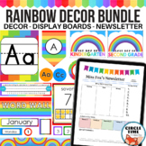 Printable Classroom Decor BUNDLE: Rainbow Theme, Editable 