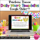 Rainbow Theme Editable Daily Work Google Slides™️ Template