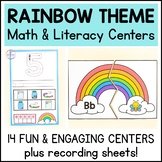 Rainbow Theme Math & Literacy Centers for Preschool, Pre-K