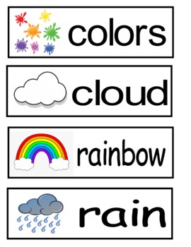 Preview of Rainbow Theme Word Wall Words