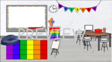Rainbow Themed Bitmoji Classrooms - Subjects