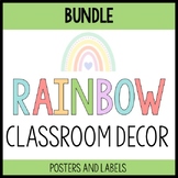 Rainbow Themed Classroom Decor | Posters & Labels