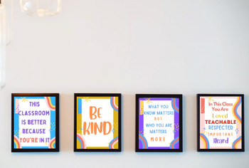 Rainbow Themed Classroom Posters by Nicole Byler | TPT