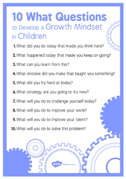 10 WHAT Questions to Develop Growth Mindset in Children | TpT