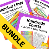 Rainbow-Themed Early Elementary Math Tools BUNDLE | Hundre