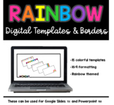 Rainbow Themed Google Slides (TM) and Powerpoint (TM) Bord