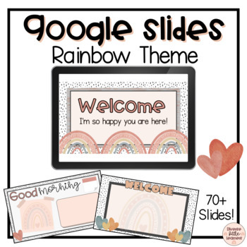 Preview of Rainbow Themed Google Slides Templates | Digital
