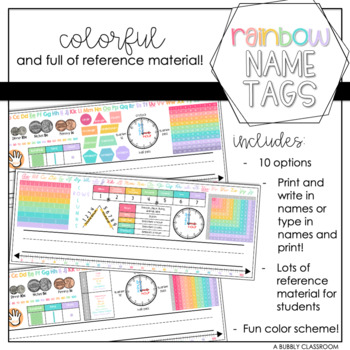 Preview of Rainbow Themed Name Tags