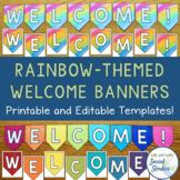 Rainbow Themed Printable Welcome Banners