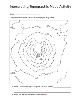 Preview of Rainbow Topographic Map Activity
