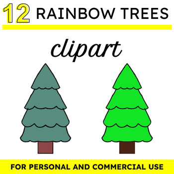 Preview of Rainbow Trees Clip Art