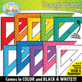 Rainbow Triangle Rulers Clipart {Zip-A-Dee-Doo-Dah Designs}