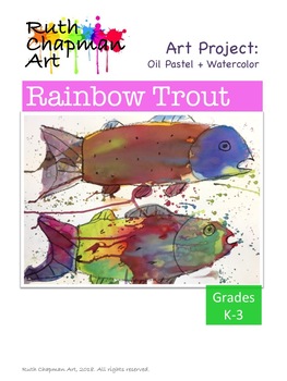 Rainbow Trout Fish Art Lesson for Grades K-3 by Ruth Chapman Art