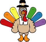 Rainbow Turkey Clip Art