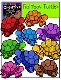 Rainbow Turtles {Creative Clips Digital Clipart}
