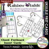 Rainbow Ukulele - Fretboard Chord Insert Charts for the ukulele