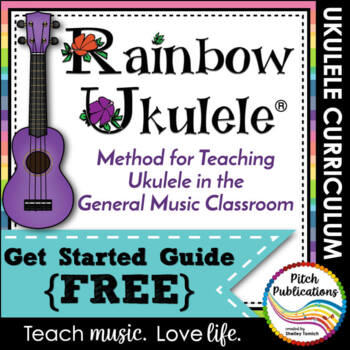 Preview of Rainbow Ukulele - Starter Kit {FREEBIE} - Set up a ukulele program!