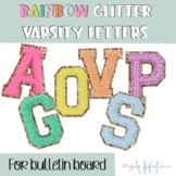 Rainbow Varsity Letters Alphabet