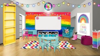 Preview of Rainbow Virtual Classroom Background