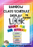 Rainbow Visual Class Schedule Cards - "Look What Is On Today"