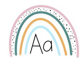 Preview of Rainbow Wall Alphabet