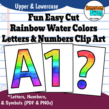 Printable Rainbow Watercolor Bulletin Board Letters and 