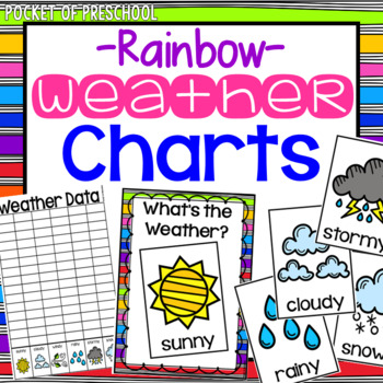 Preview of Rainbow Weather Chart for Calendar Time