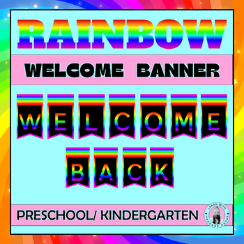 Preview of Rainbow Welcome Back Banner| Back-to-School| Classroom Decor