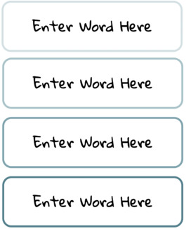 Preview of Rainbow Word/Vocabulary Wall Template (Editable)