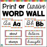 Editable Word Wall Cursive and Print Alphabet Posters Lett