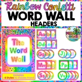 Rainbow Word Wall Letter Headers