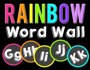 Preview of Rainbow Word Wall