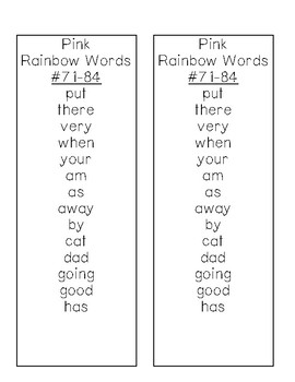 Rainbow Words by Teaching with Color | Teachers Pay Teachers